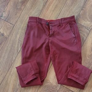 AG Caden Tailored Trouser Coated Deep Red Size 25R